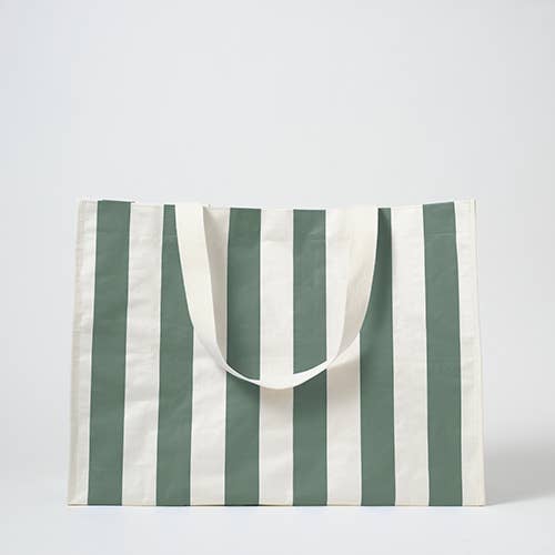 Sunnylife - Carryall Beach Bag The Vacay Olive Stripe
