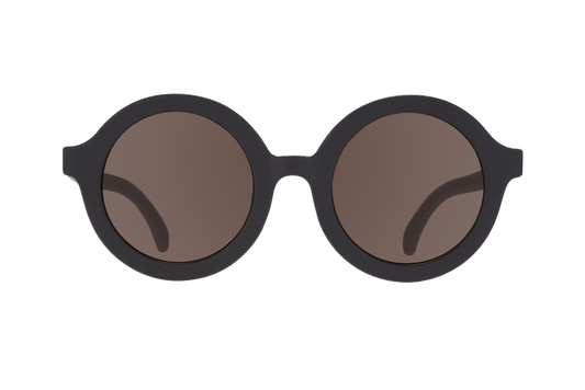 Babiators - Jet Black Euro Round Kids Sunglasses with Amber Lens : Ages 0-2