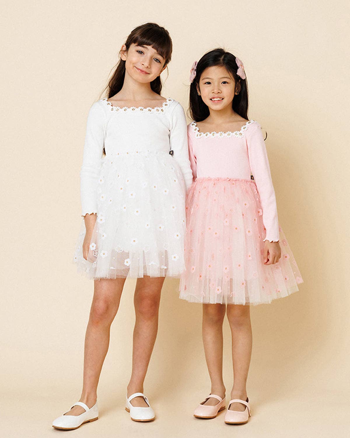 Petite Hailey - Flower Lace Tutu Dress: Pink / 8