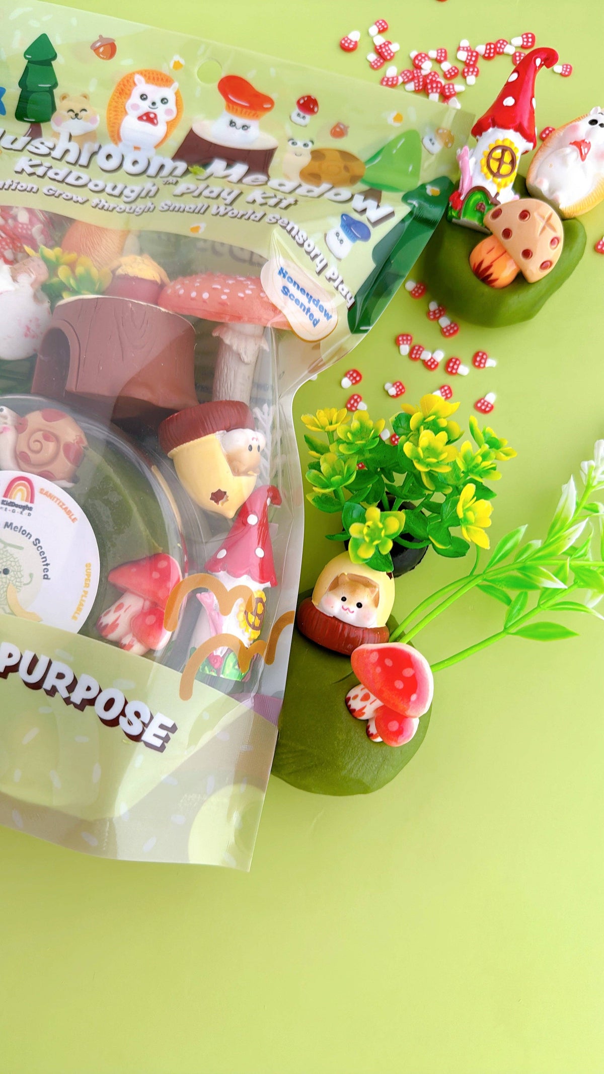 Earth Grown KidDoughs (KidDoughs by EGKD) - Mushroom Meadow KidDough Play Kit