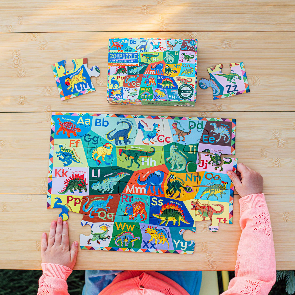 eeBoo - Dinosaur Alphabet 20 Piece Puzzle
