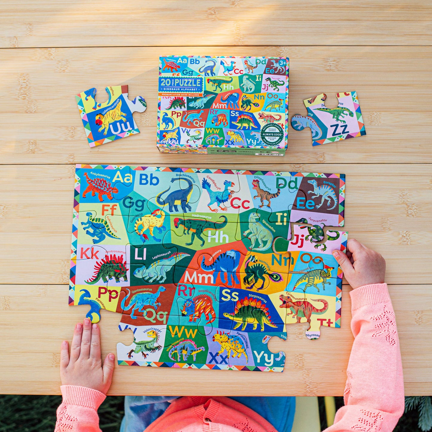 eeBoo - Dinosaur Alphabet 20 Piece Puzzle