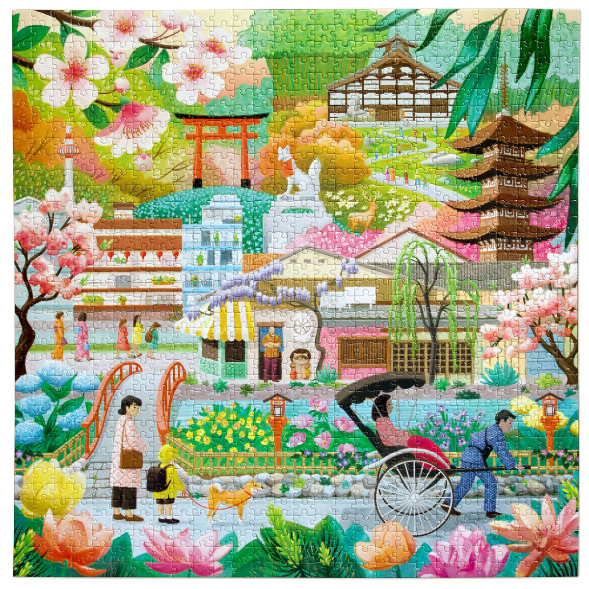 eeBoo - Seasons in Kyoto 1000 Piece Puzzle