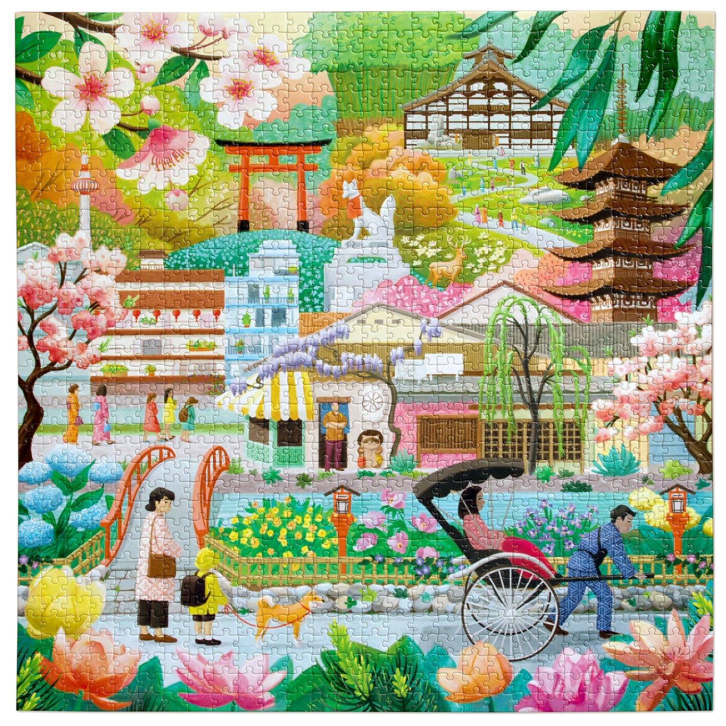 eeBoo - Seasons in Kyoto 1000 Piece Puzzle