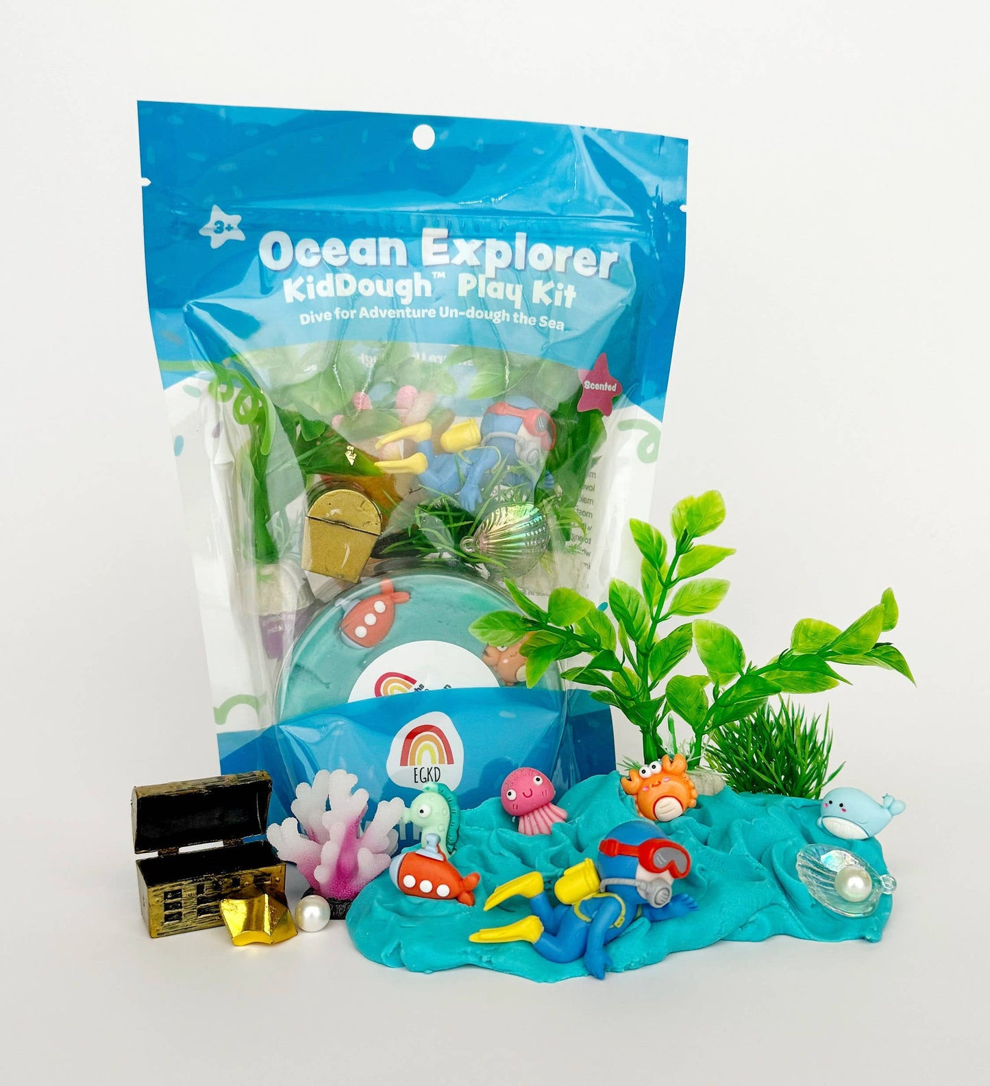 Earth Grown KidDoughs (KidDoughs by EGKD) - Ocean Explorer KidDough Play Kit
