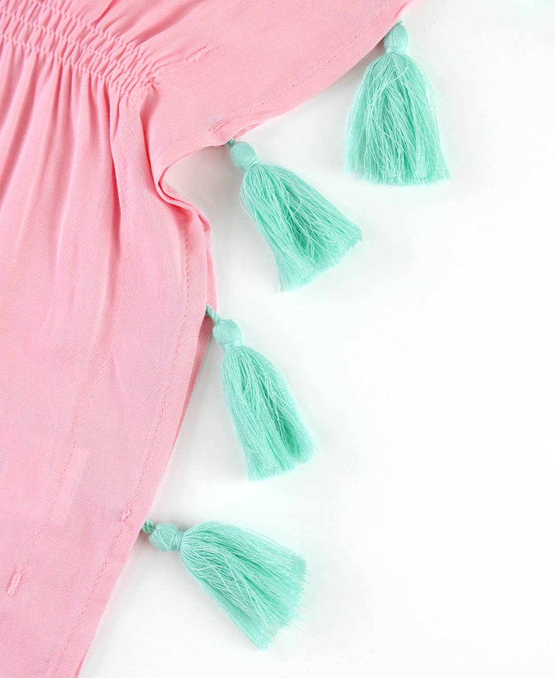 RuffleButts + RuggedButts - Girls Pink Kaftan Cover-Up: 6/7