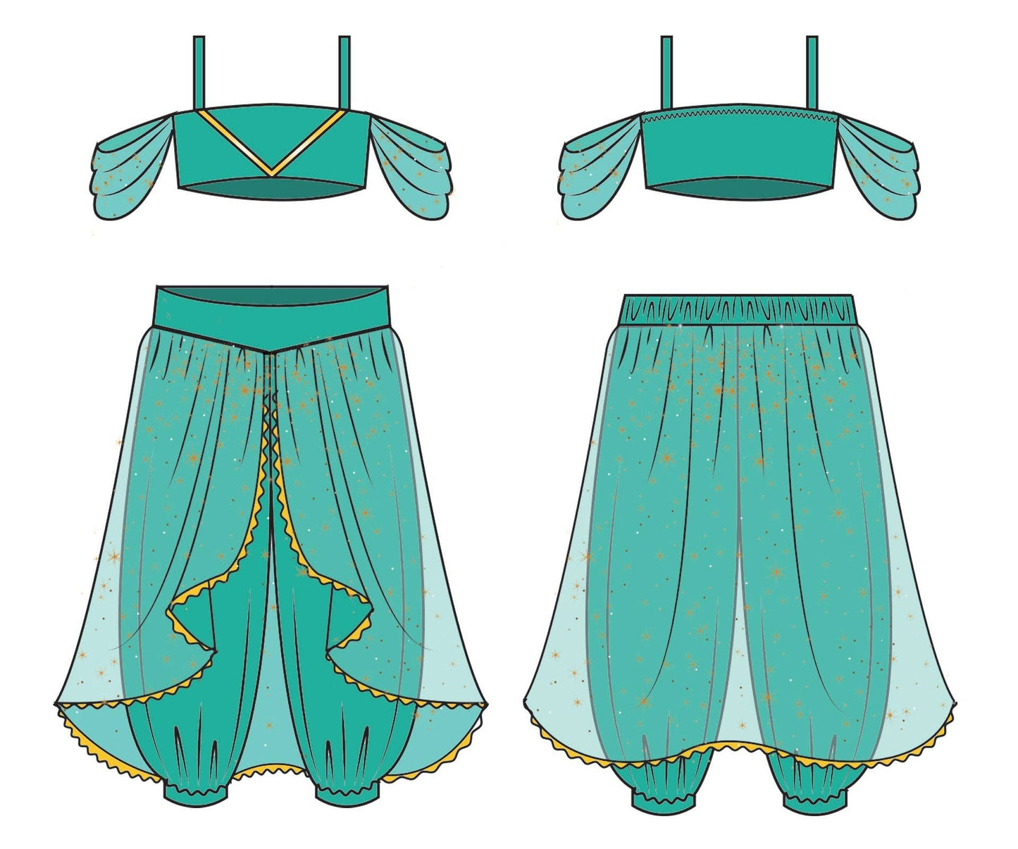 Joy Costumes by Teresita Orillac - The Arabian Princess Costume: XS (2-3years)