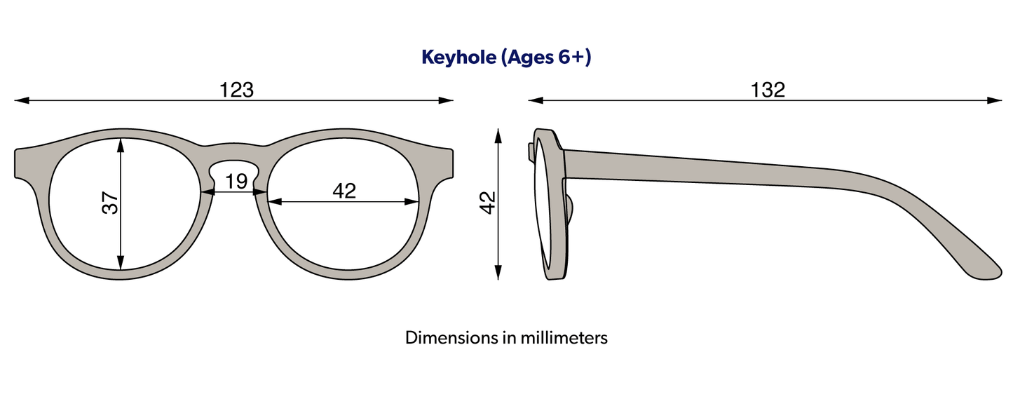 Babiators - Babiators Blue Light Glasses Keyhole: Ages 6+ / Black Ops Black