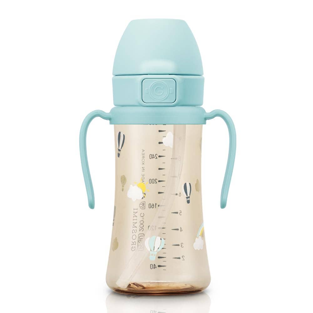 Grosmimi (zezebaebae) - Grosmimi PPSU Straw Cup with Flip Top - 10oz (300ml) Stage 2 Straw: Air Balloon