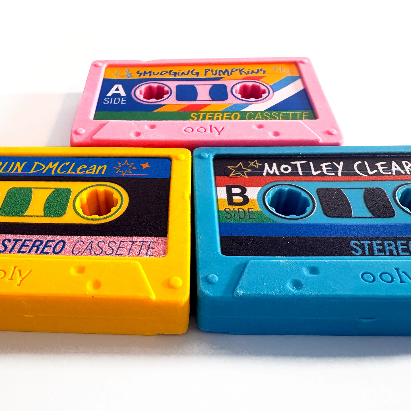 OOLY - Rewind Cassette Retro Erasers - Set of 3