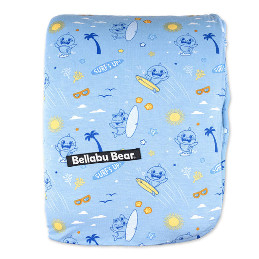 Bellabu Bear - Baby Shark Surf Bamboo Sherpa Blanket: 45 x 60 in