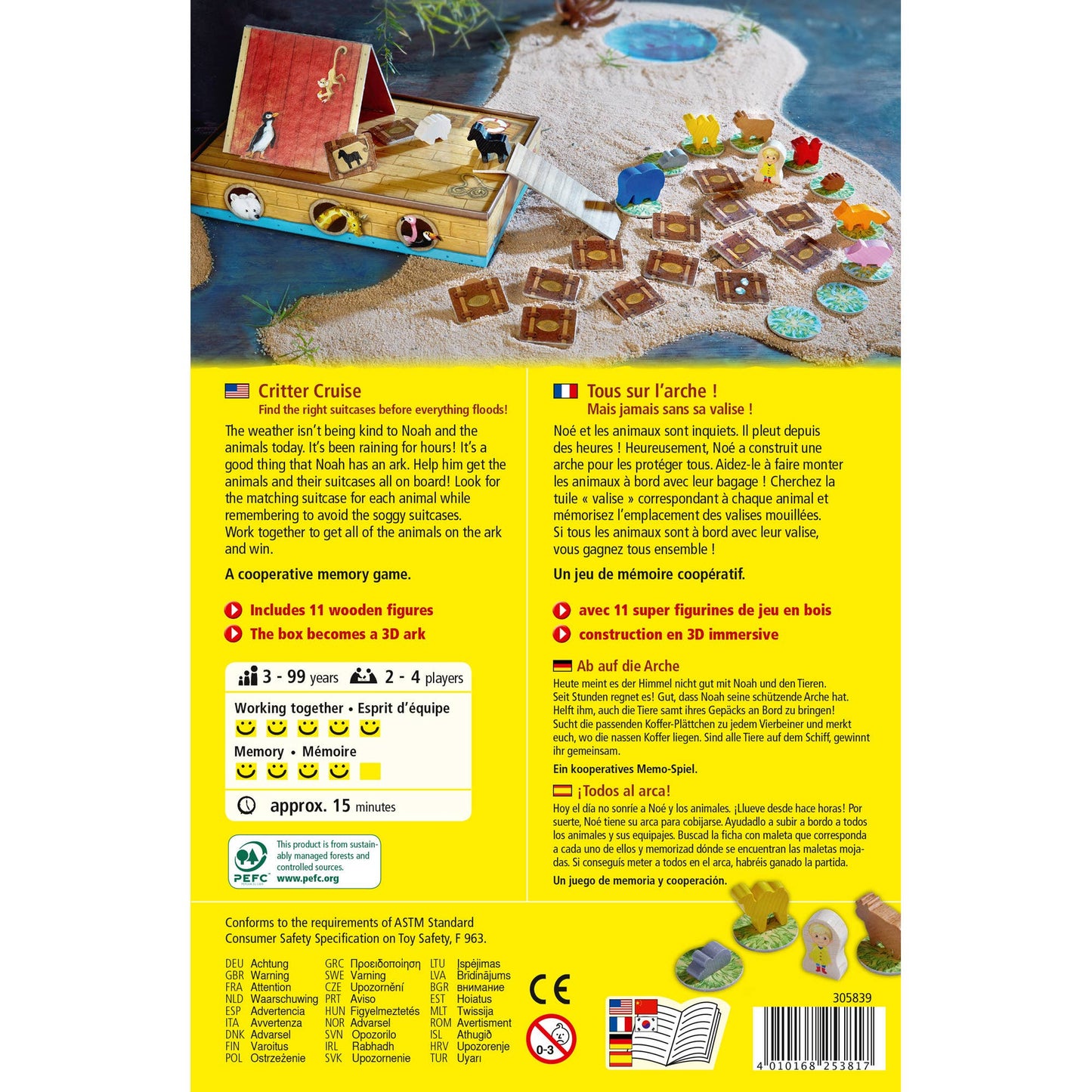 HABA USA - Critter Cruise Cooperative Game - Counting Game for Kids