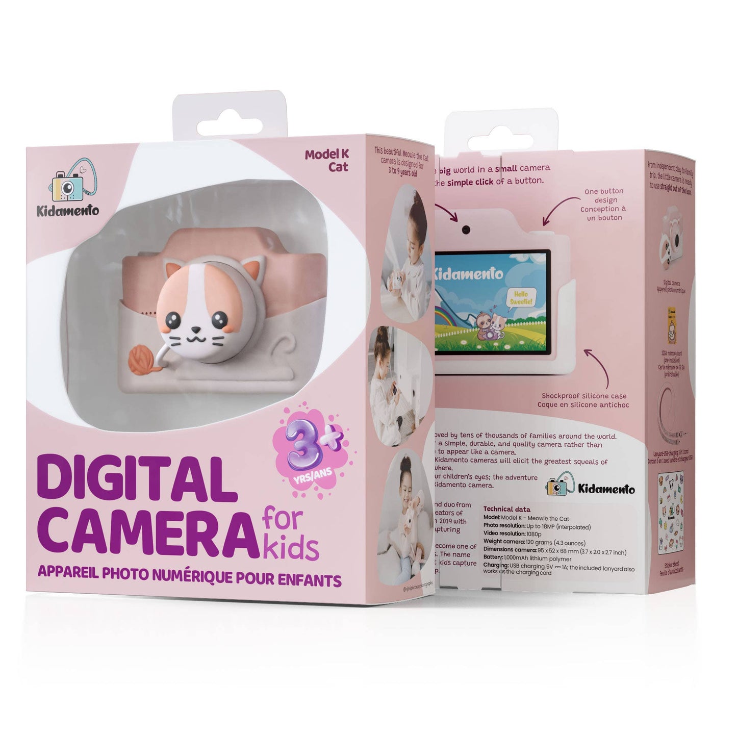 Kidamento - Meowie the Cat - Kids Digital Camera - Model K