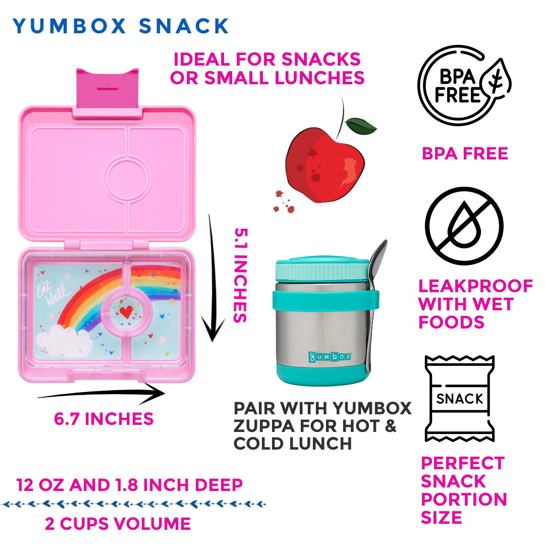 Yumbox - Yumbox Snack - Small Size Bento Lunch Box: Unicorn Lavande Purple