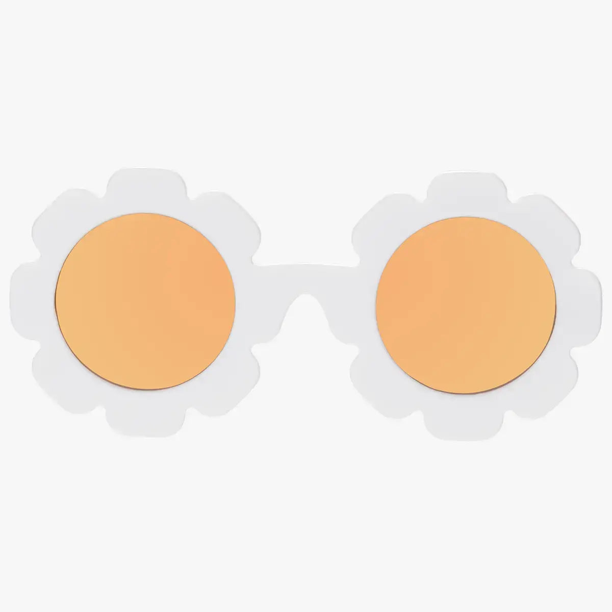 Babiators - Polarized Flower Sunglasses: Ages 6+ / Peachy Keen | Rose Gold Mirrored Lens