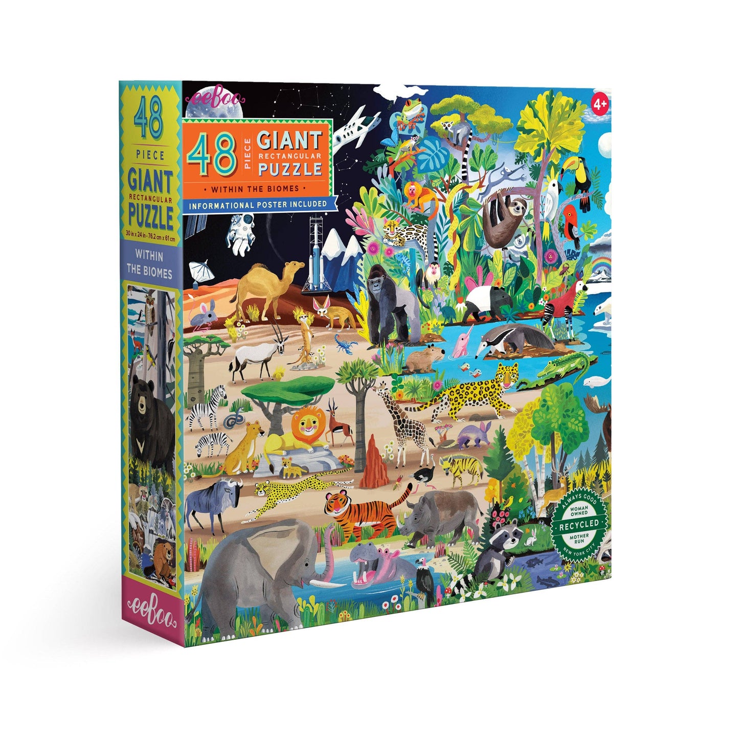 eeBoo - Within the Biomes 48 Piece Giant Puzzle