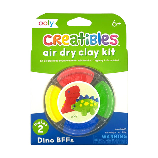 OOLY - Creatibles: Air Dry Clay BFFs Kit - Dino. Pals (Set of 4 Col