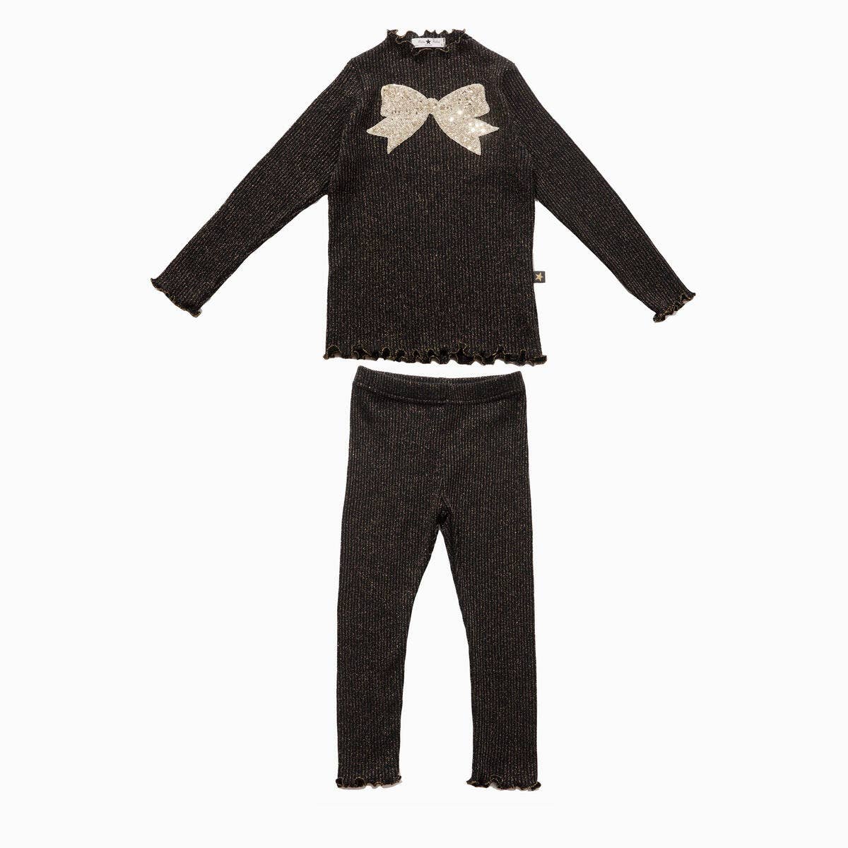 Petite Hailey - Bow Metallic Set: Silver / 6
