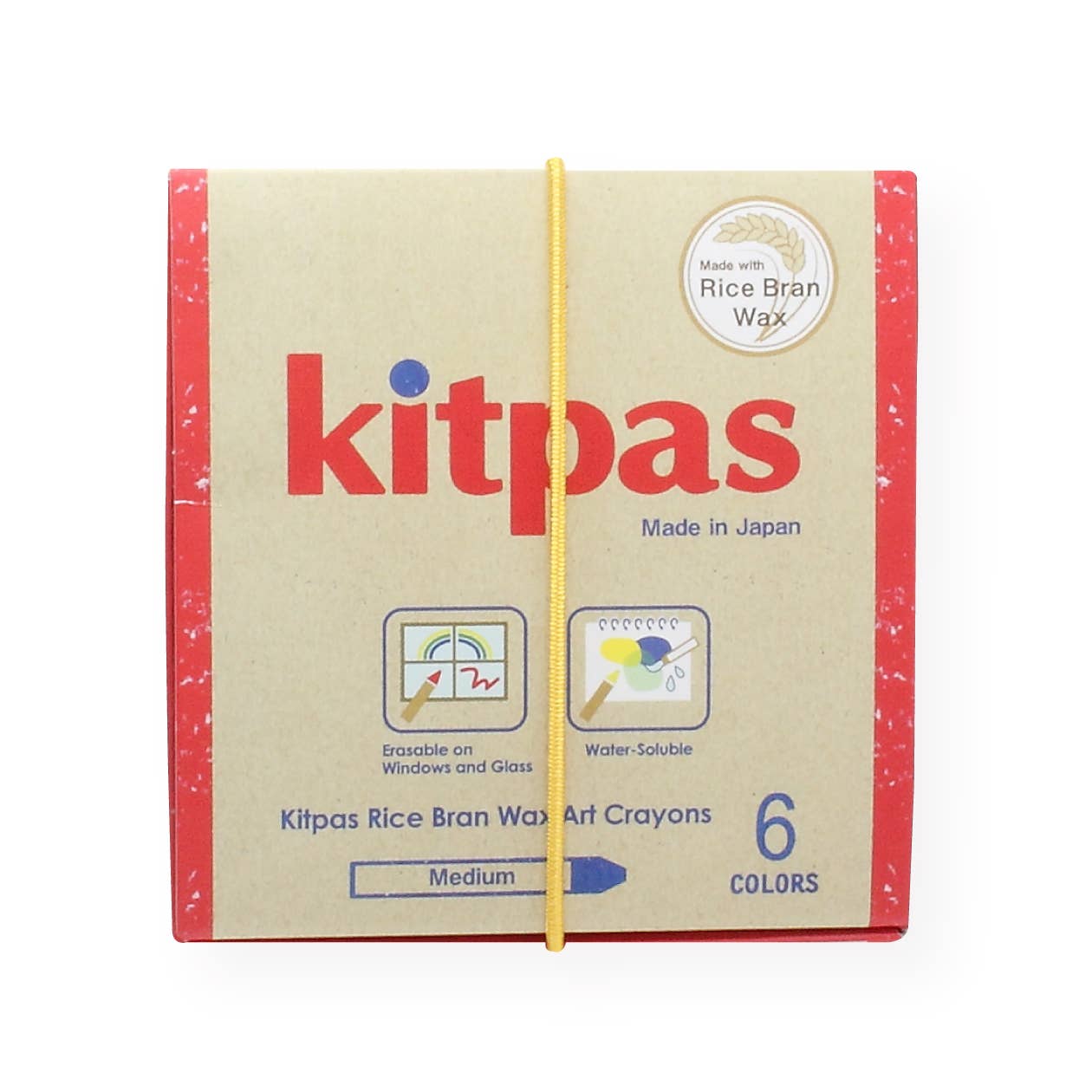 Kitpas - Kitpas Rice Bran Wax Art Crayons 6 Colors