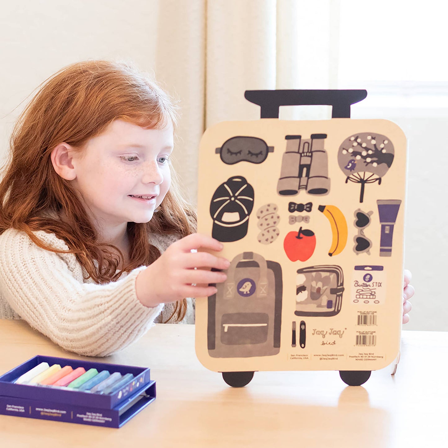 Jaq Jaq Bird - Jumbo Suitcase Paper Coloring Book