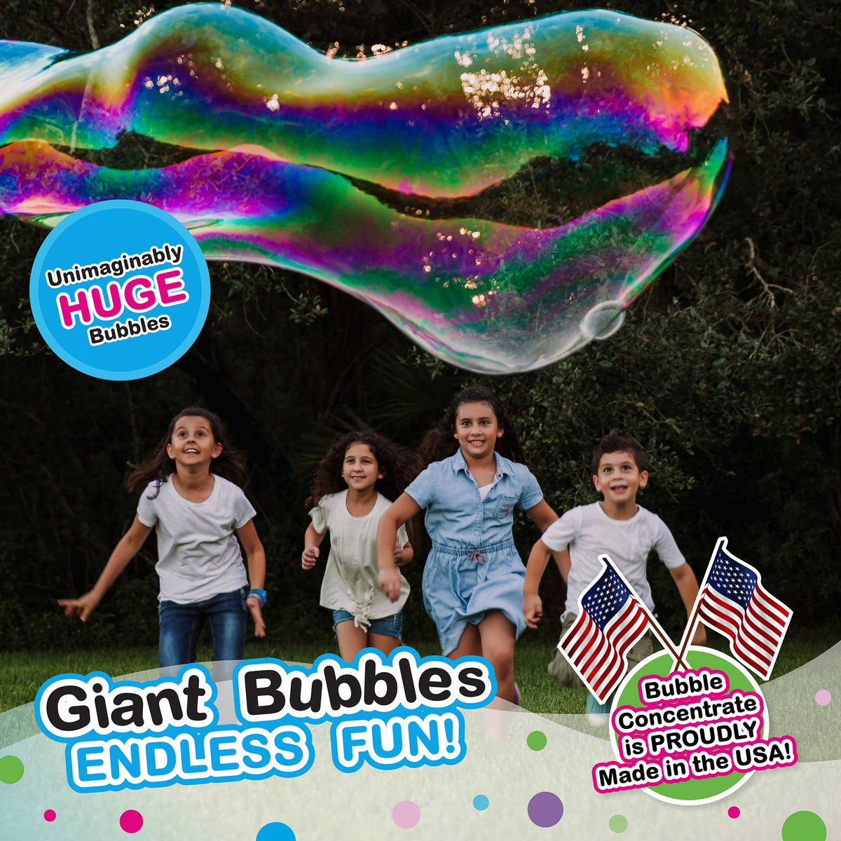 South Beach Bubbles - WOWmazing Giant Bubble Kit: Big Bubble Wands & Concentrate!