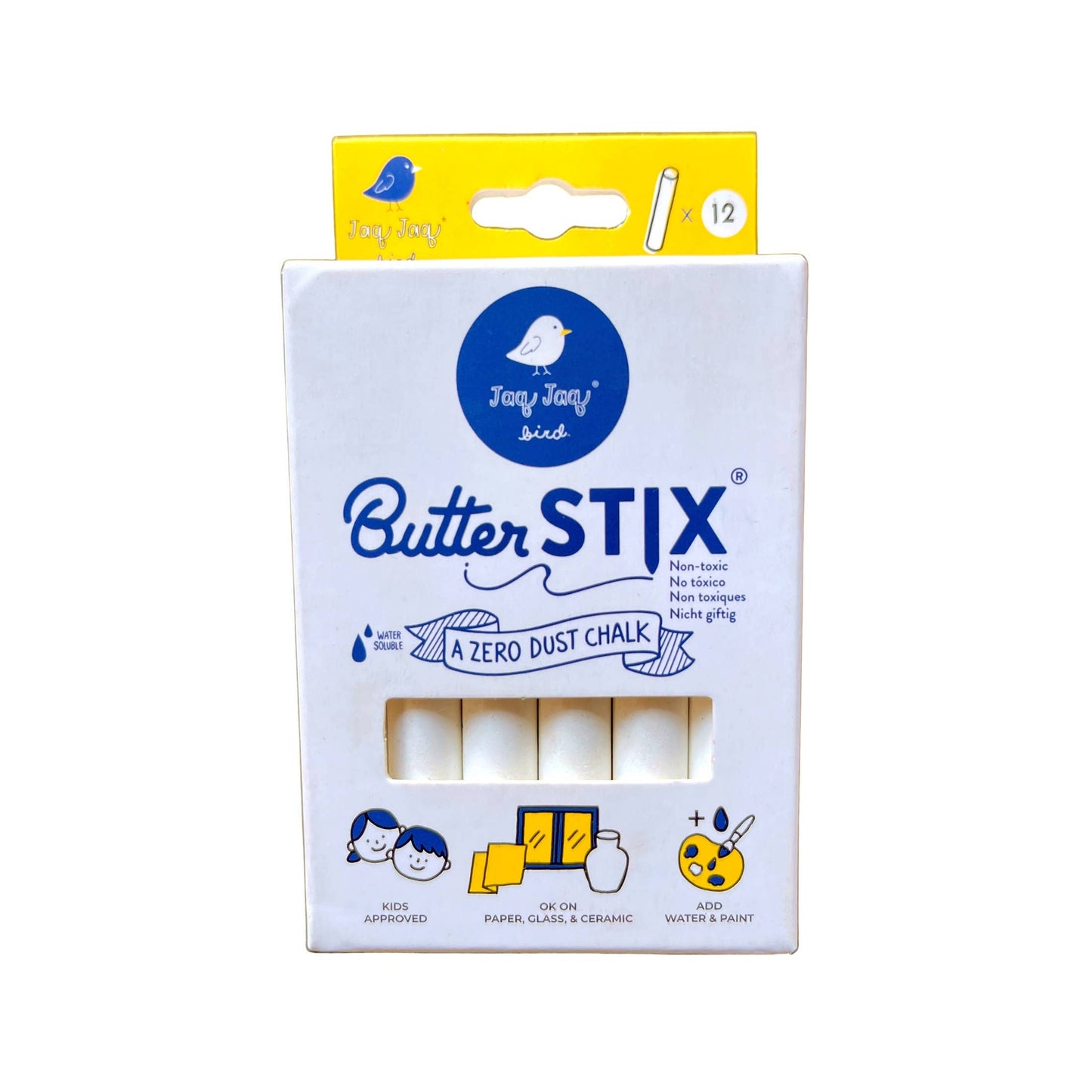Jaq Jaq Bird - ButterStix® Dustless Cream Chalk,Christmas Stocking Stuffer