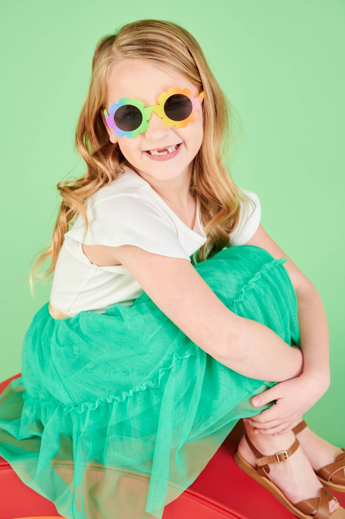 Babiators - Baby Sunglasses Original Flower: Flower Power | Smoke Lenses: Ages 3-5