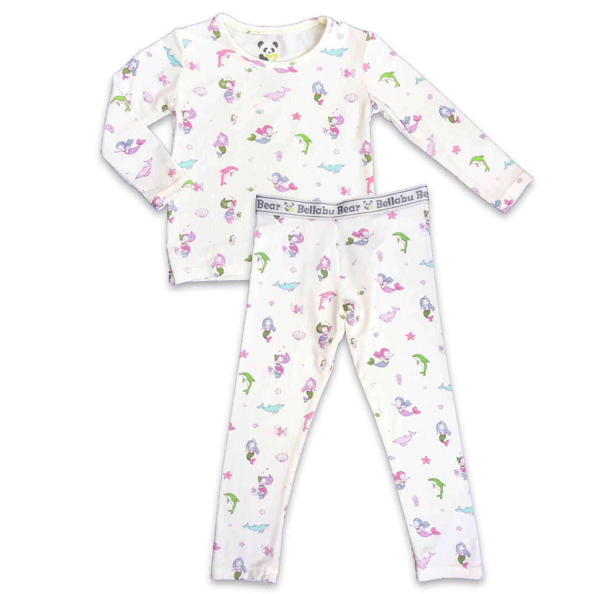 Bellabu Bear - Mermaid Bamboo Kids Pajamas: 3T