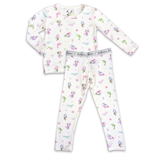 Bellabu Bear - Mermaid Bamboo Kids Pajamas: 3T