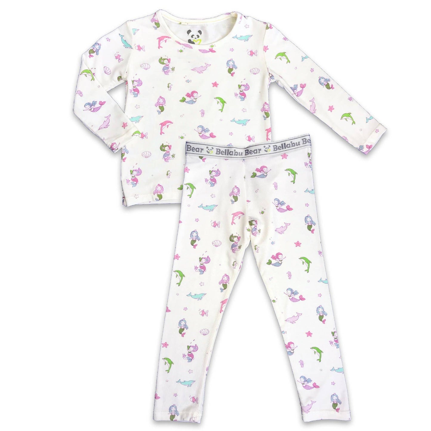 Bellabu Bear - Mermaid Bamboo Kids Pajamas: 3T