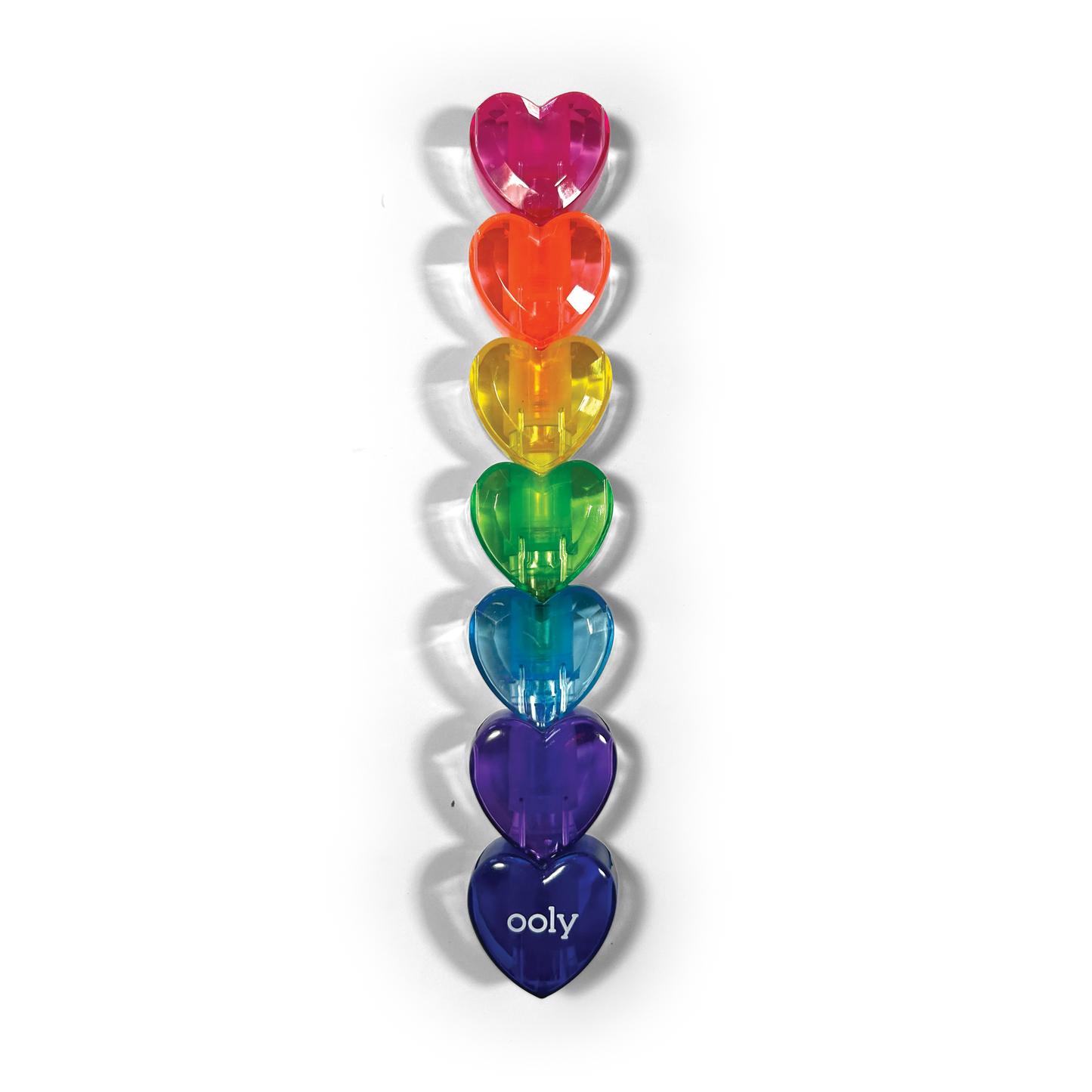OOLY - Heart Stacks: Stacking Highlighters (Display of 16 Sticks)