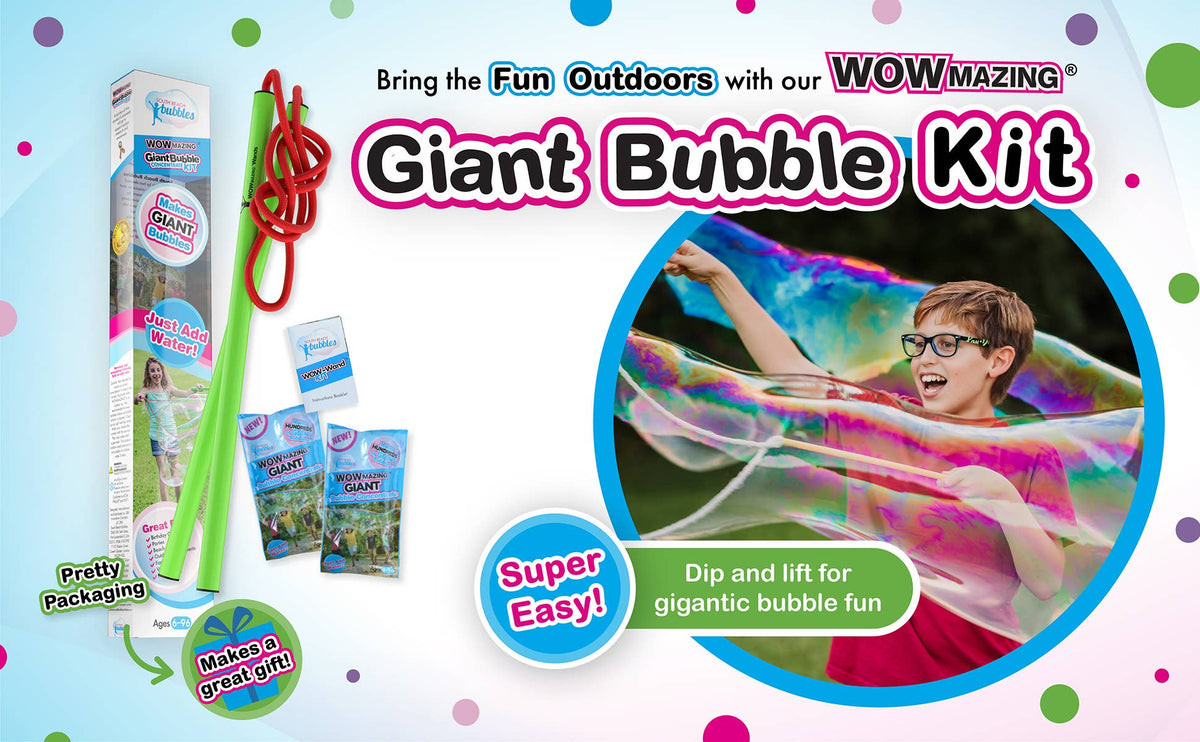 South Beach Bubbles - WOWmazing Giant Bubble Kit: Big Bubble Wands & Concentrate!