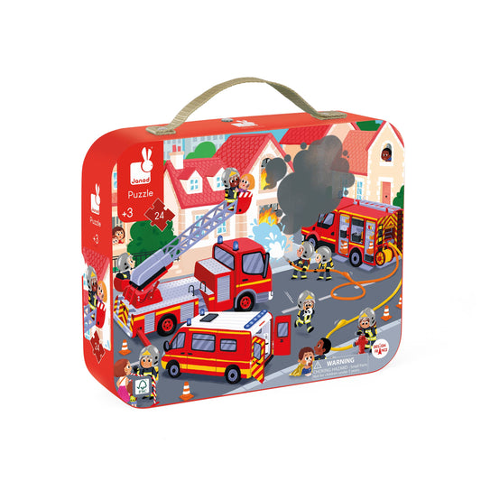 Janod - Puzzle - Fireman - 24 Pcs