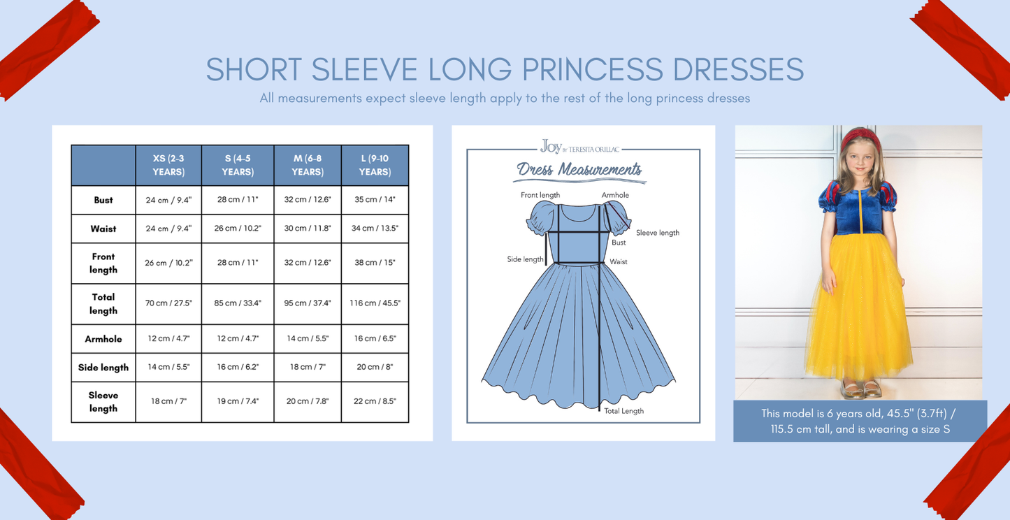 Joy Costumes by Teresita Orillac - The Sleeping Princess  Dress: M (6-8 years)