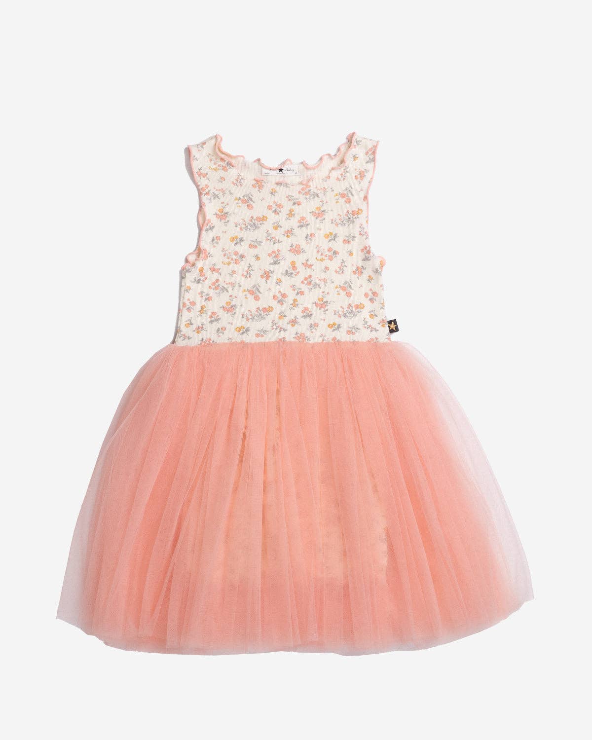 Petite Hailey - Rosie Floral Tutu Dress: Peach / 4