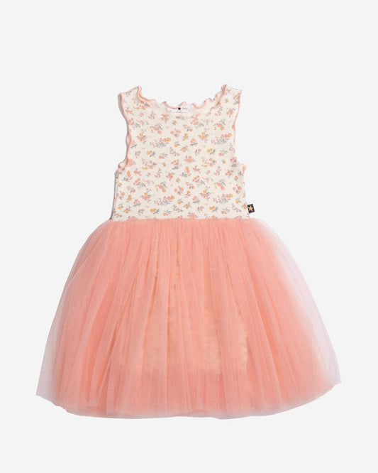 Petite Hailey - Rosie Floral Tutu Dress: Peach / 4