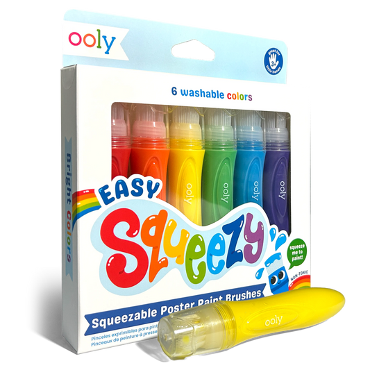 OOLY - Easy Squeezy Squeezable Poster Paint Brushes - Set of 6