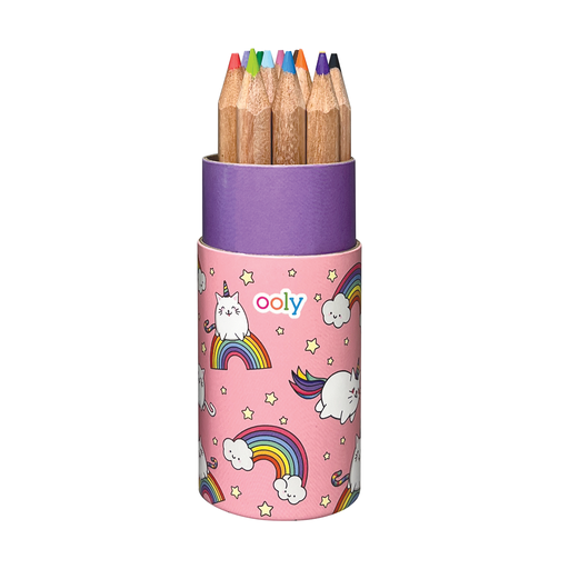 OOLY - Draw 'n Doodle: Mini Colored Pencils + Sharpener (Display of: NAVY