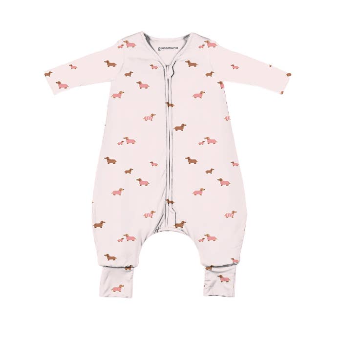 gunamuna - SS26 LONG SLEEVE FOOTIE SLEEP BAG : Ocean / 18-36M / 0.5