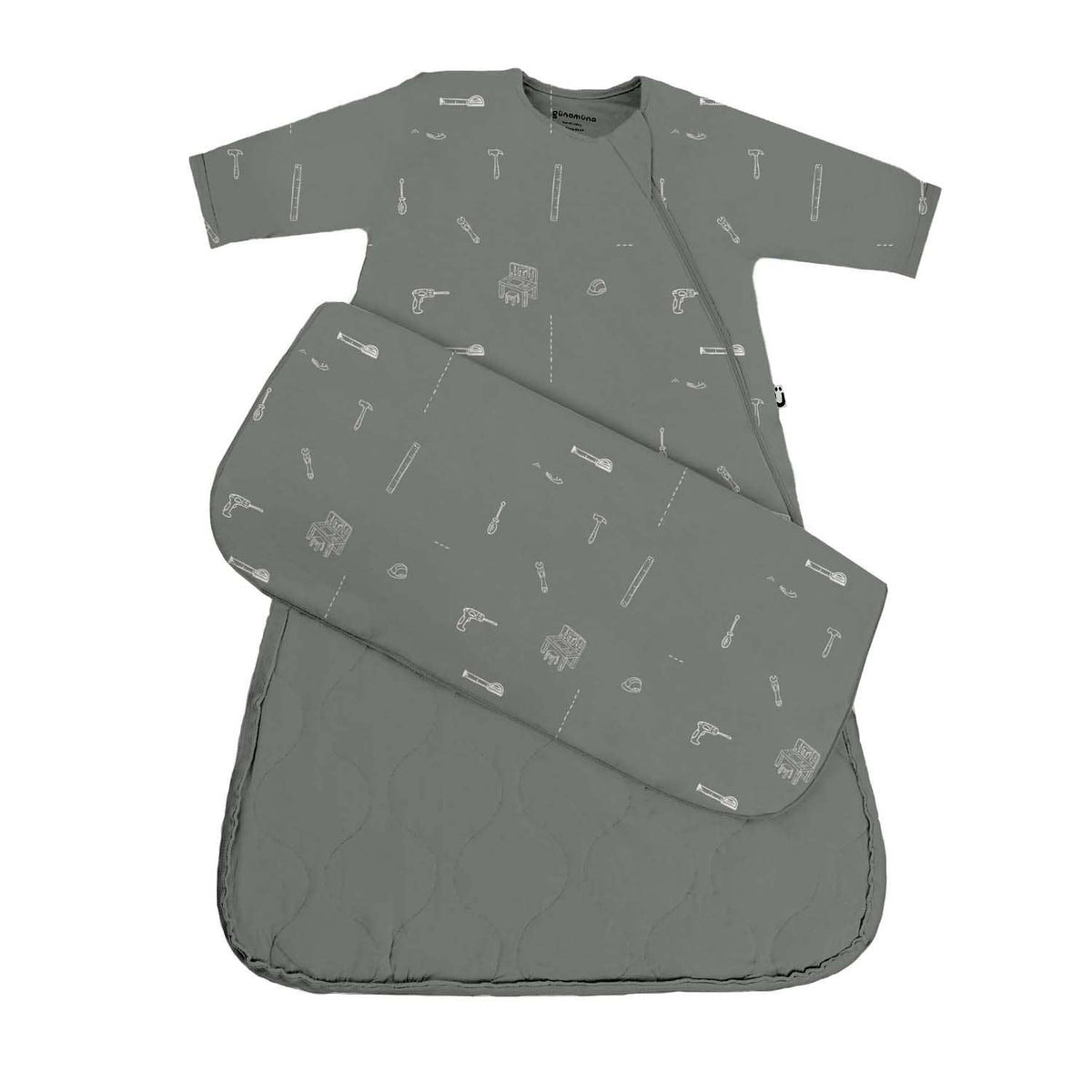 gunamuna - FW26 Long Sleeve Sleep Sack 1.0: Football goose / 24-36m