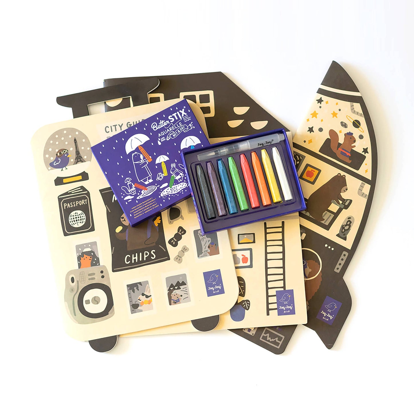Jaq Jaq Bird - Jumbo Suitcase Paper Coloring Book