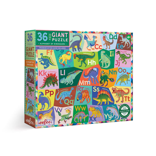eeBoo - Alphabet of Dinosaurs 36 Piece Giant Puzzle