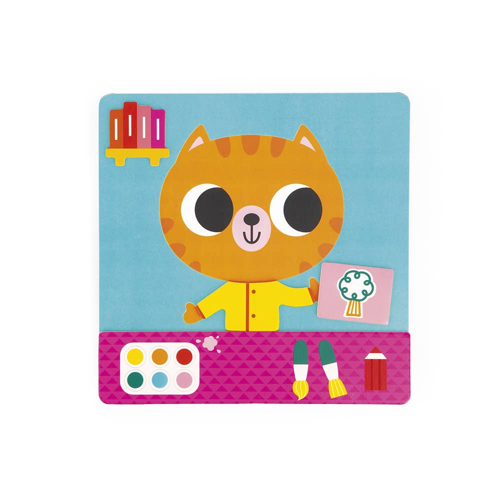 Janod - The Daily Routines Cat Magnetic Game