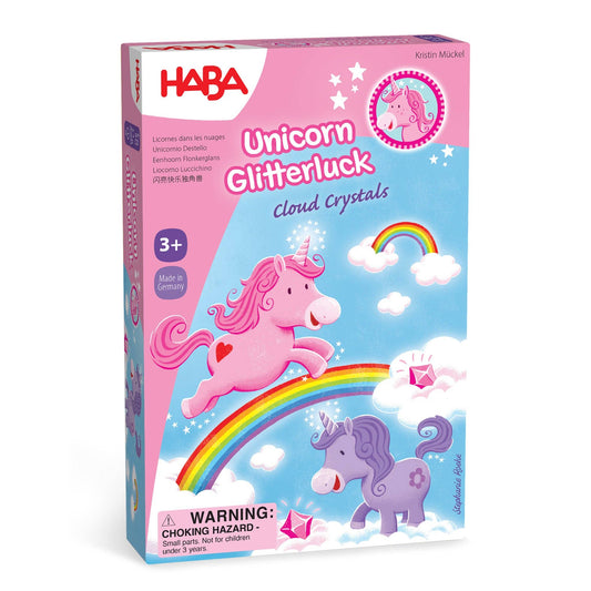 HABA USA - Unicorn Glitterluck – Cloud Crystals Racing Game