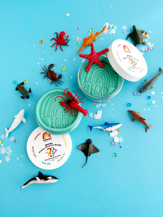 Earth Grown KidDoughs (KidDoughs by EGKD) - Ocean Hidden Surprise KidDough - 4 oz