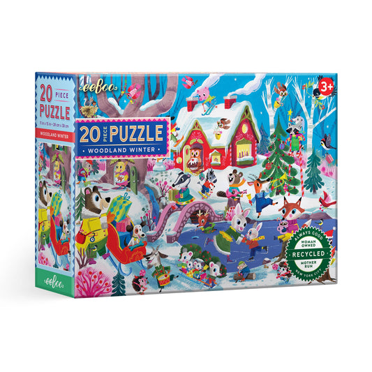 eeBoo - Woodland Winter 20 Piece Puzzle *HOLIDAY*