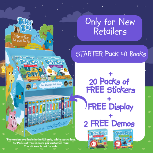 Ditty Bird - PROMO New Retailers|Buy 40 books, Get Free Stickers+Display