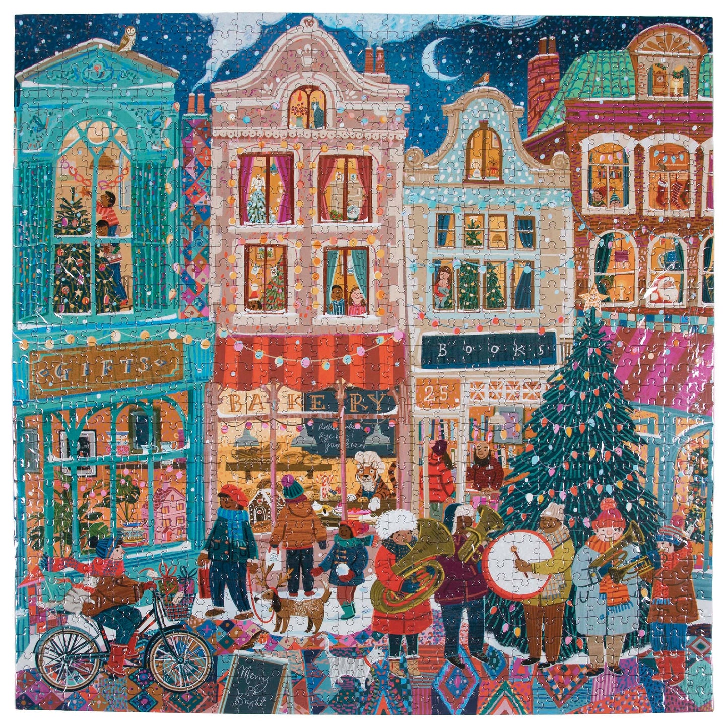 eeBoo - A Happy Holiday 1000 Piece Square Jigsaw Puzzle *HOLIDAY*