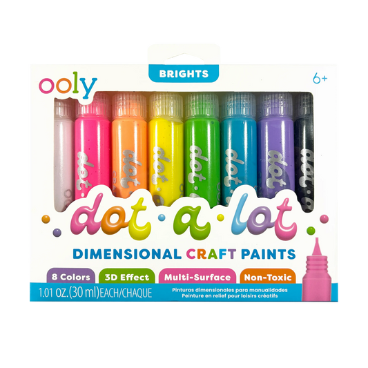 OOLY - Dot-A-Lot: Dimensional Craft Paint - Bright (Set of 8)