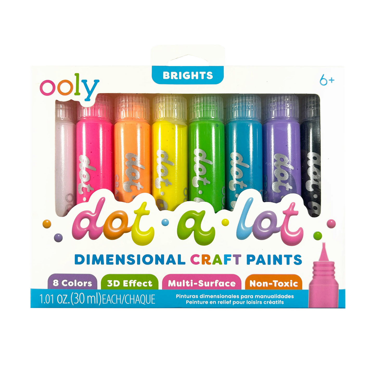 OOLY - Dot-A-Lot: Dimensional Craft Paint - Bright (Set of 8)